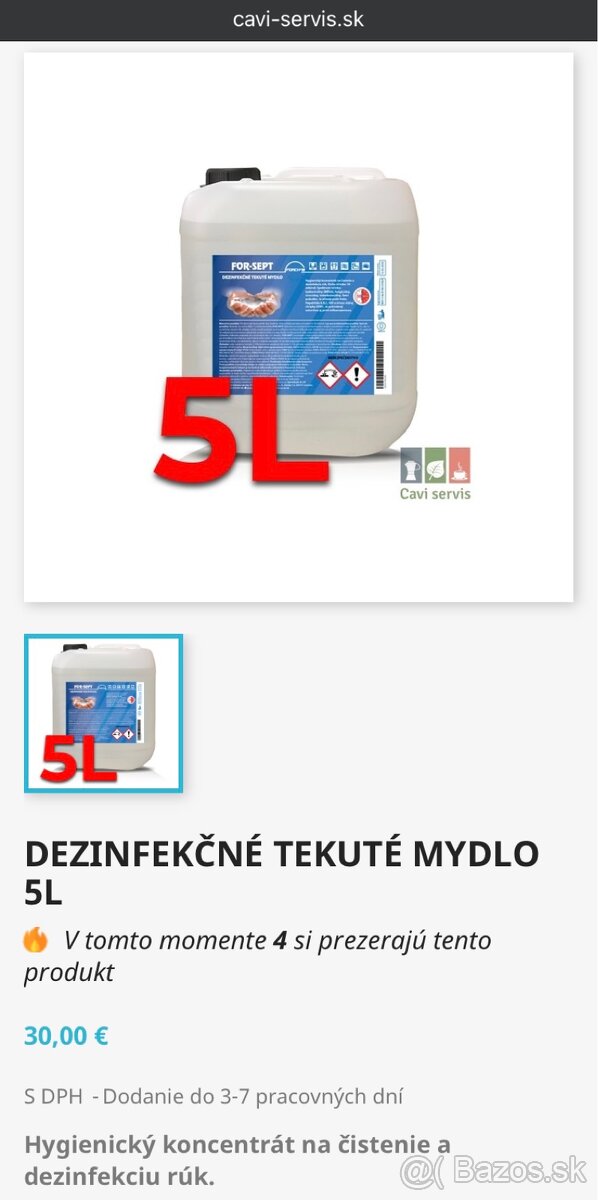 DEZINFEKČNÉ TEKUTÉ MYDLO 5L - 2