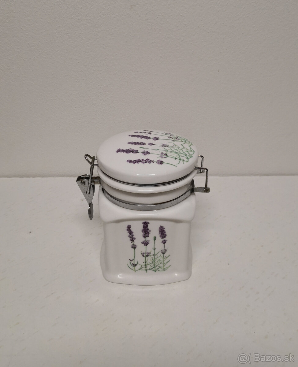 Porcelánová dóza levanduľa - 2