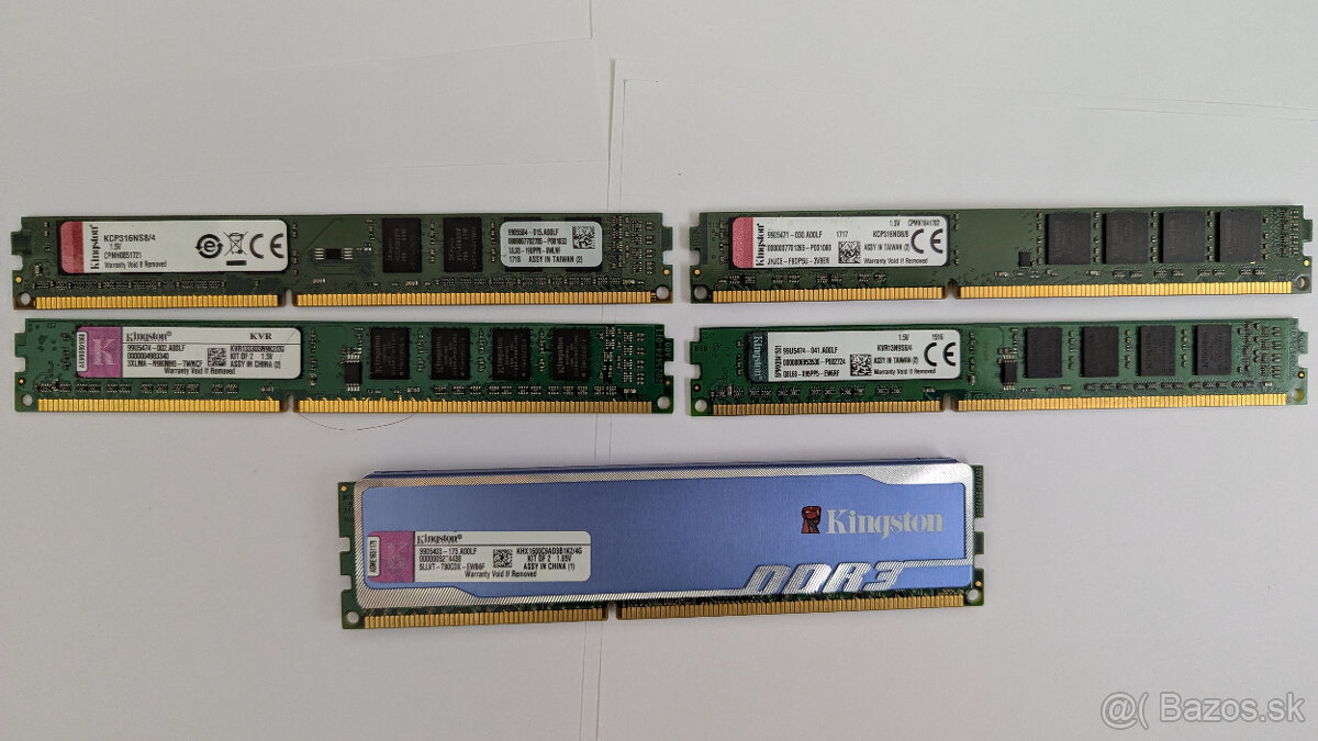 Predám DDR3 RAM do PC, rôzne modely - 2