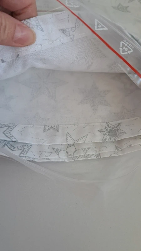 Bielo-strieborný obrus - pevná dobrá látka - 2