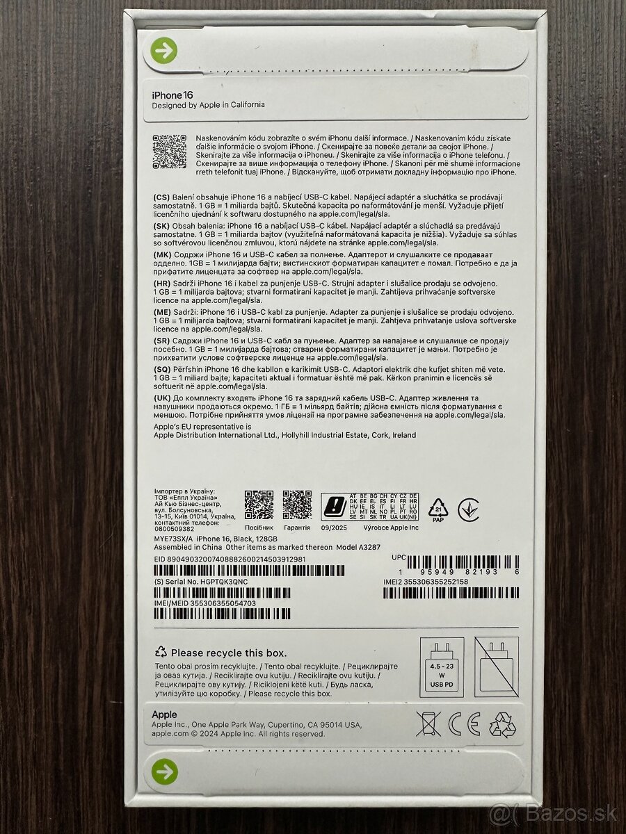 iPhone 16 128GB / Black - 2