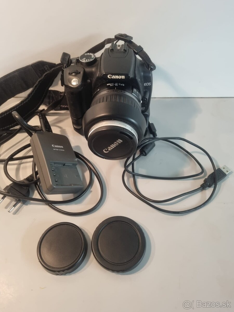 Canon EOS 350D s battery gripom, objektívom a filtrom - 2