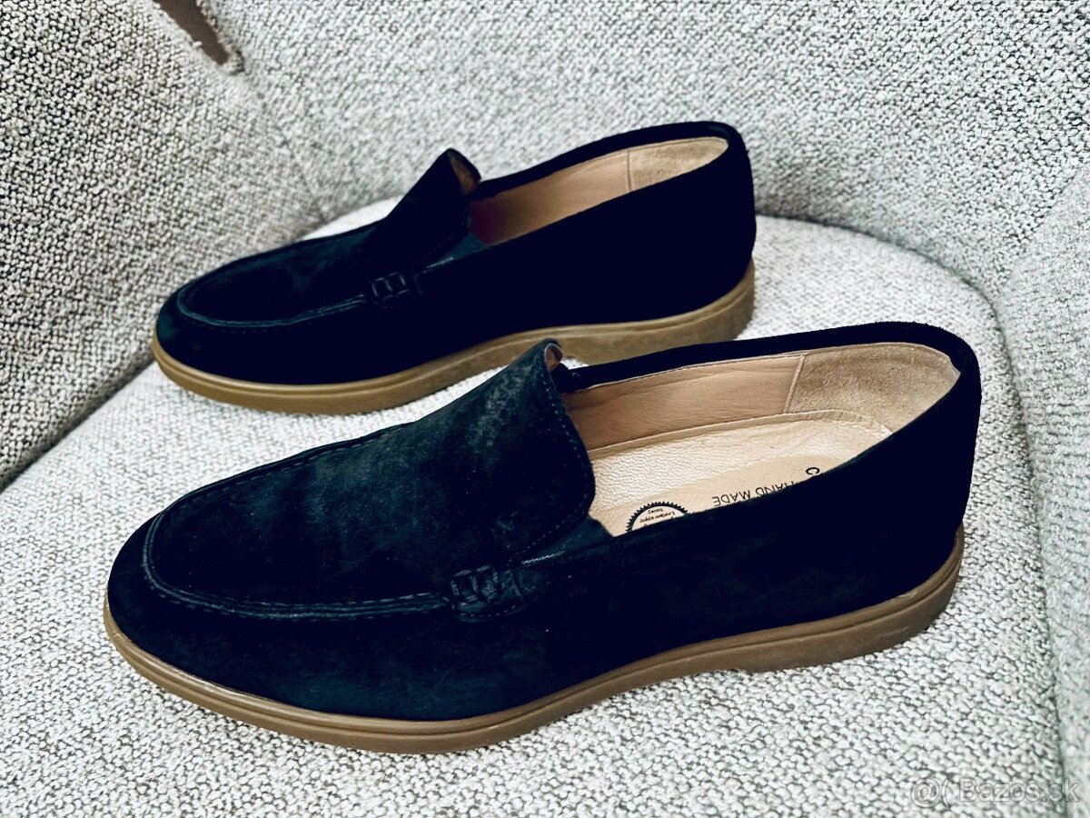 Kožené pánske mokasíny 41 Hand Made - 2