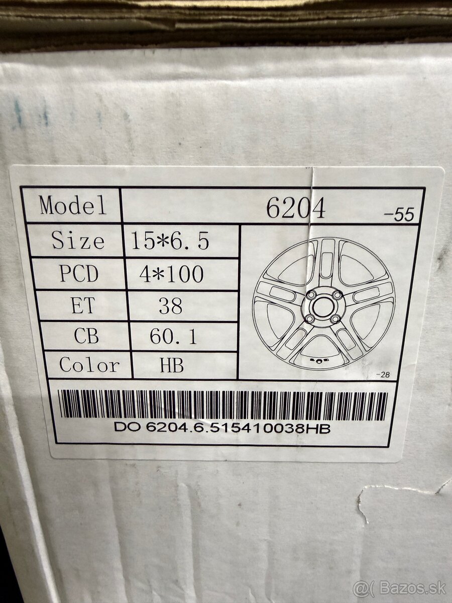 4x100 r15 6,5J et38 - 2