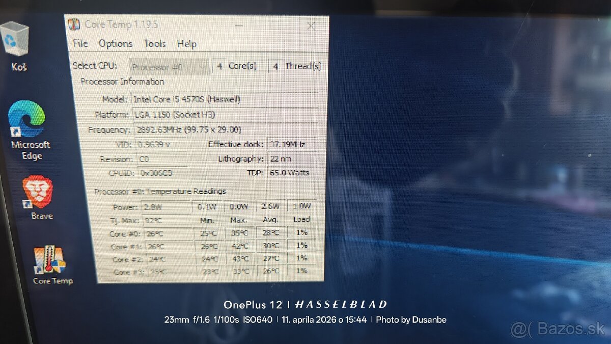 Dell AIO 9020 i5-4570s 8GB 120GB - 2