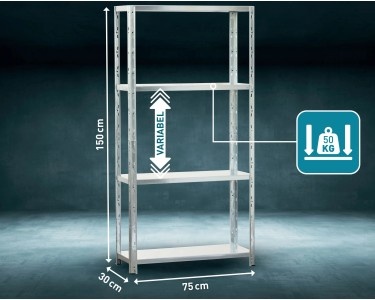 OBI kovový regál bez použitia skrutiek - 2