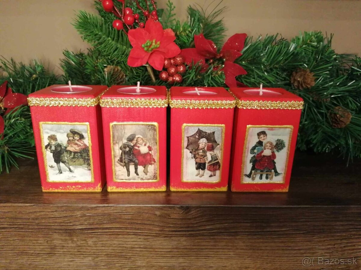 Drevený svietnik na čajovú sviečku - 2