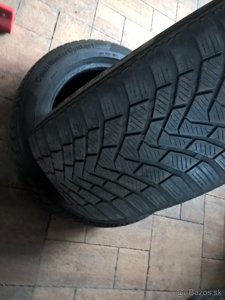2 ks ZIMNÉ 225/50 R17 98V CONTINENTAL cca 5 mm - LEN 20€/kus - 2