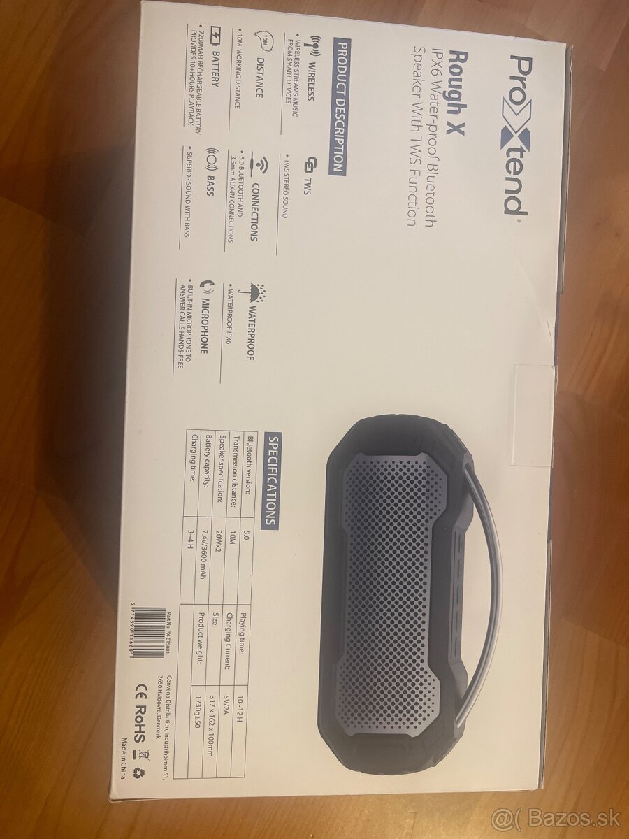 Prenosny vodeodolny reproduktor Proxtend - novy - 2