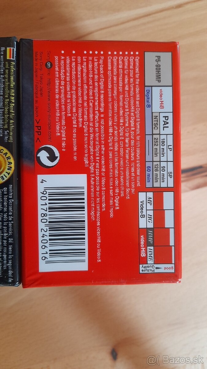 Kazeta do videokamery Hi8 - 2