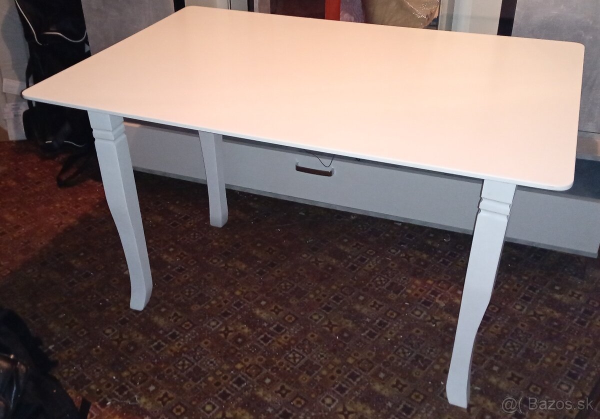 Stôl 120x80 biely matný - 2