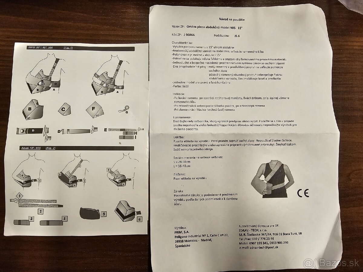 Orteza pleca abdukčná 905 15° - 2