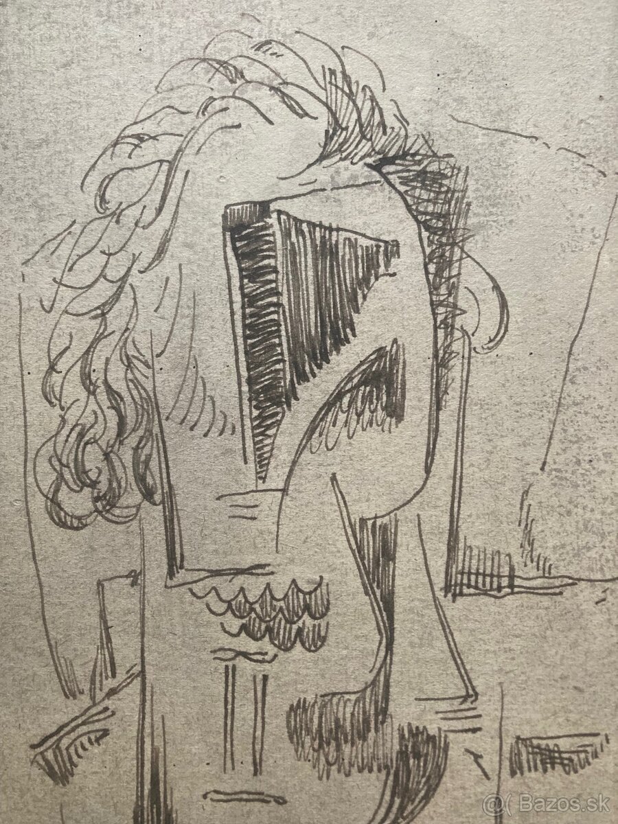 3 x Vlastimil Beneš, tušové kresby na papieri - 2