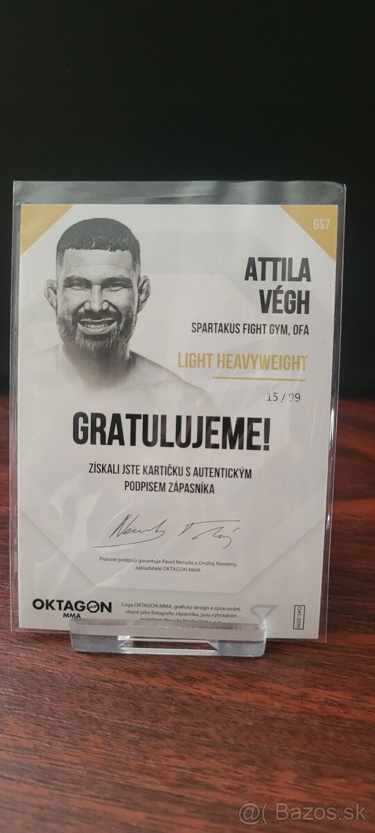 Predam Oktagon podpisanu karticku Attila Vegh - 2