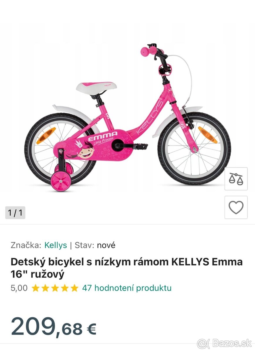 Detský bicykel KELLYS EMMA 16 pink - 2