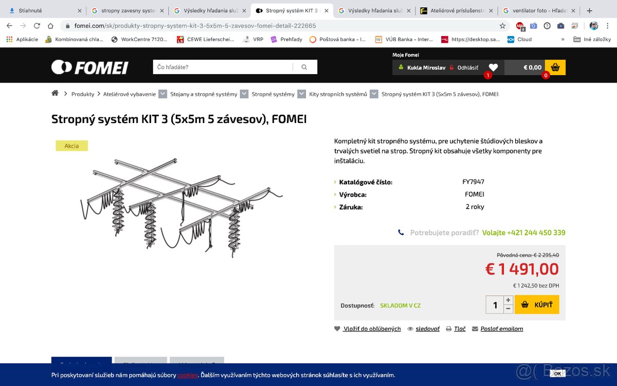 Profesionálny Závesny system 5x5 - 2