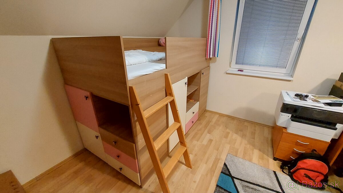 Predám detské vysoké postele na skrinkách - 2