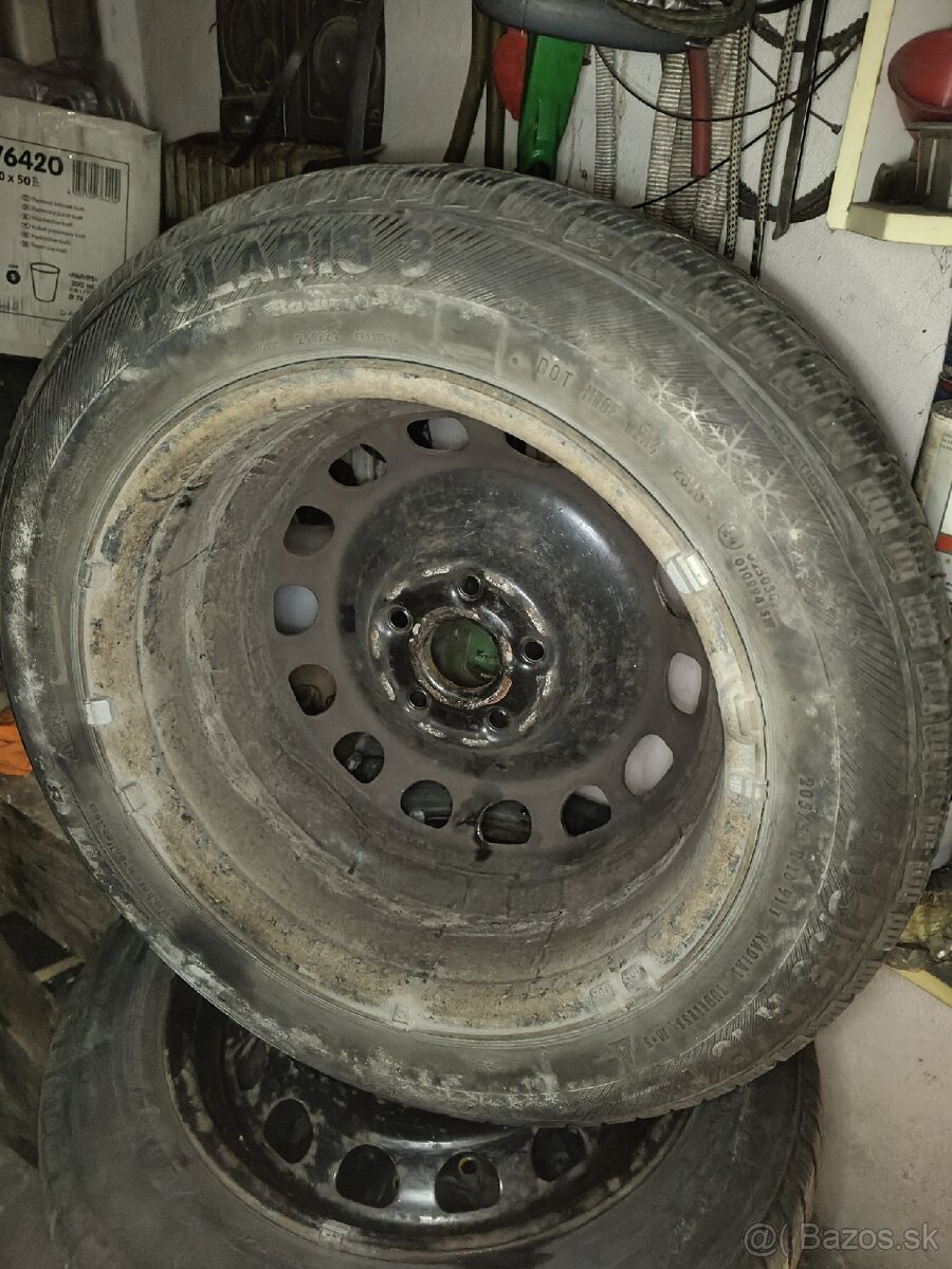 Plechové disky 16" + pneu 205/55 R16 - 2