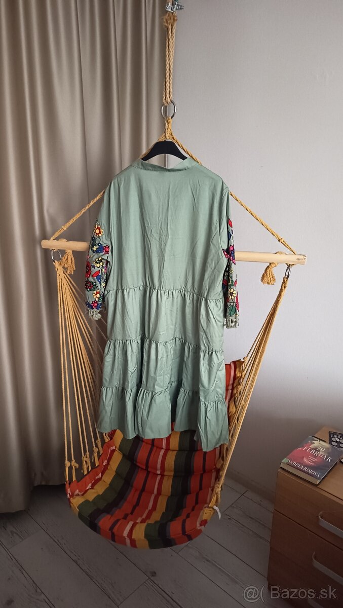 Dámske šaty zelené nové veľkosť XL 44 - 2