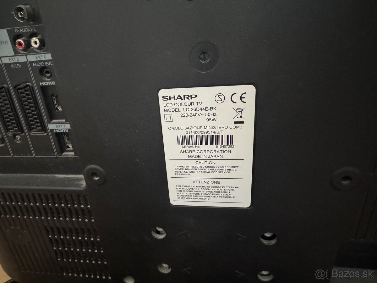 lcd tv sharp 26” - 2