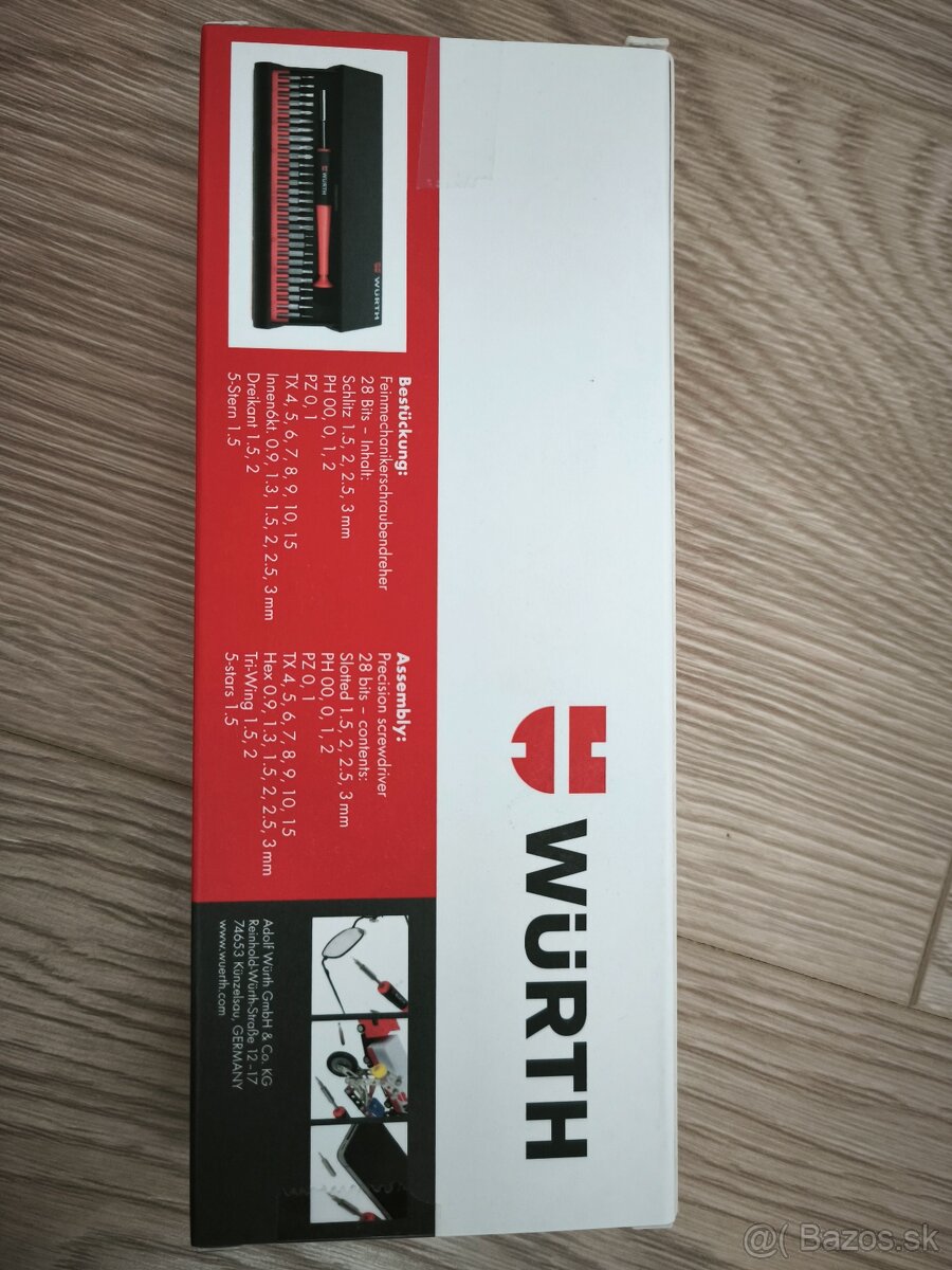 Sada skrutkovačov Wurth na jemnú mechaniku + darcek - 2