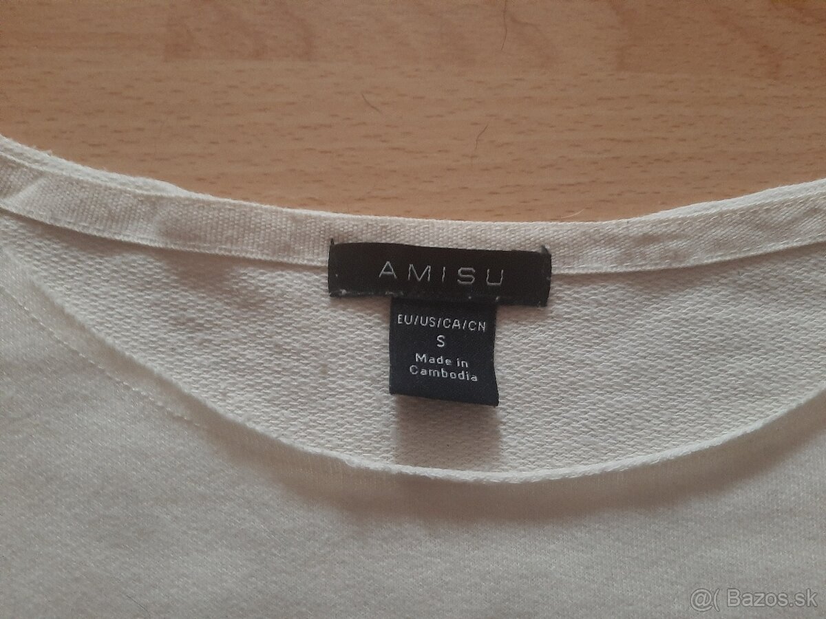 Biela tenká mikina Amisu - 2