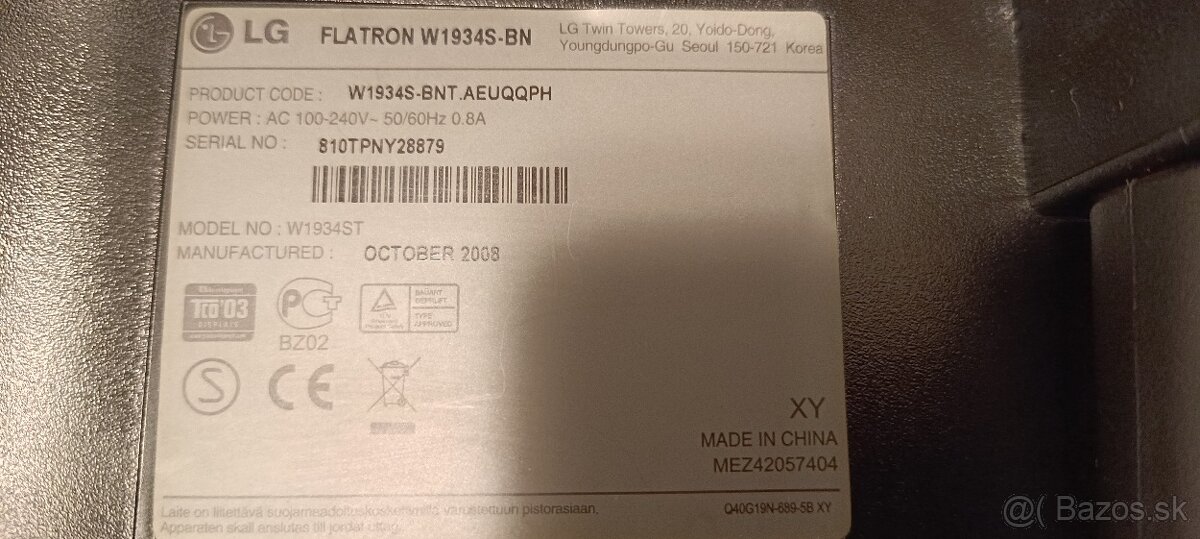 Predam monitor LG W1934s-bn - 2