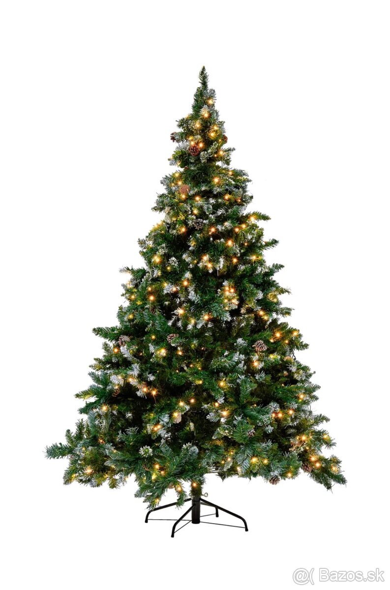 Umelý vianočný stromček LED PALOMAR 180 cm Tmavozelená - 2