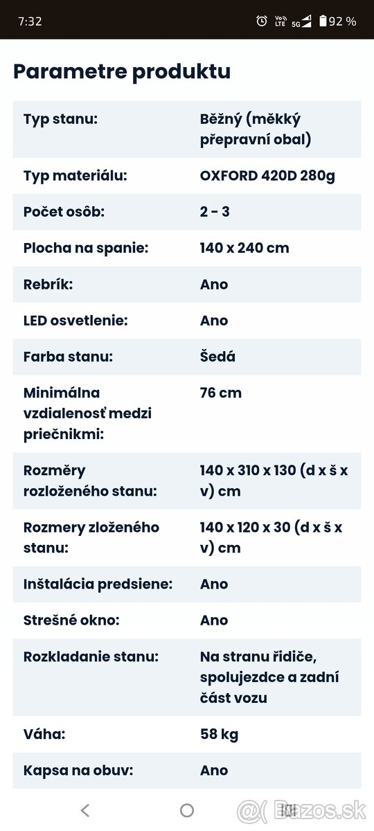 Strešný stan Wild camp Missisipi II 140 - 2