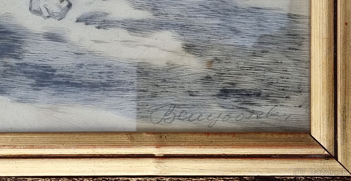 Starožitný obraz - autor BENYOVSZKÝ 63/53 cm - 2