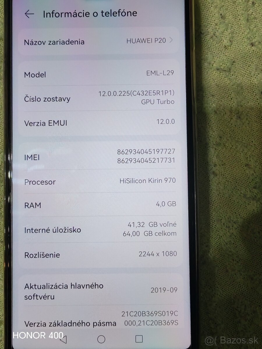 HUAWEI P20 64GB, 4 GB RAM - TOP STAV - 2