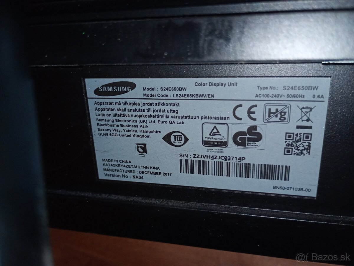 Samsung Professional S24E650BW LED - 2