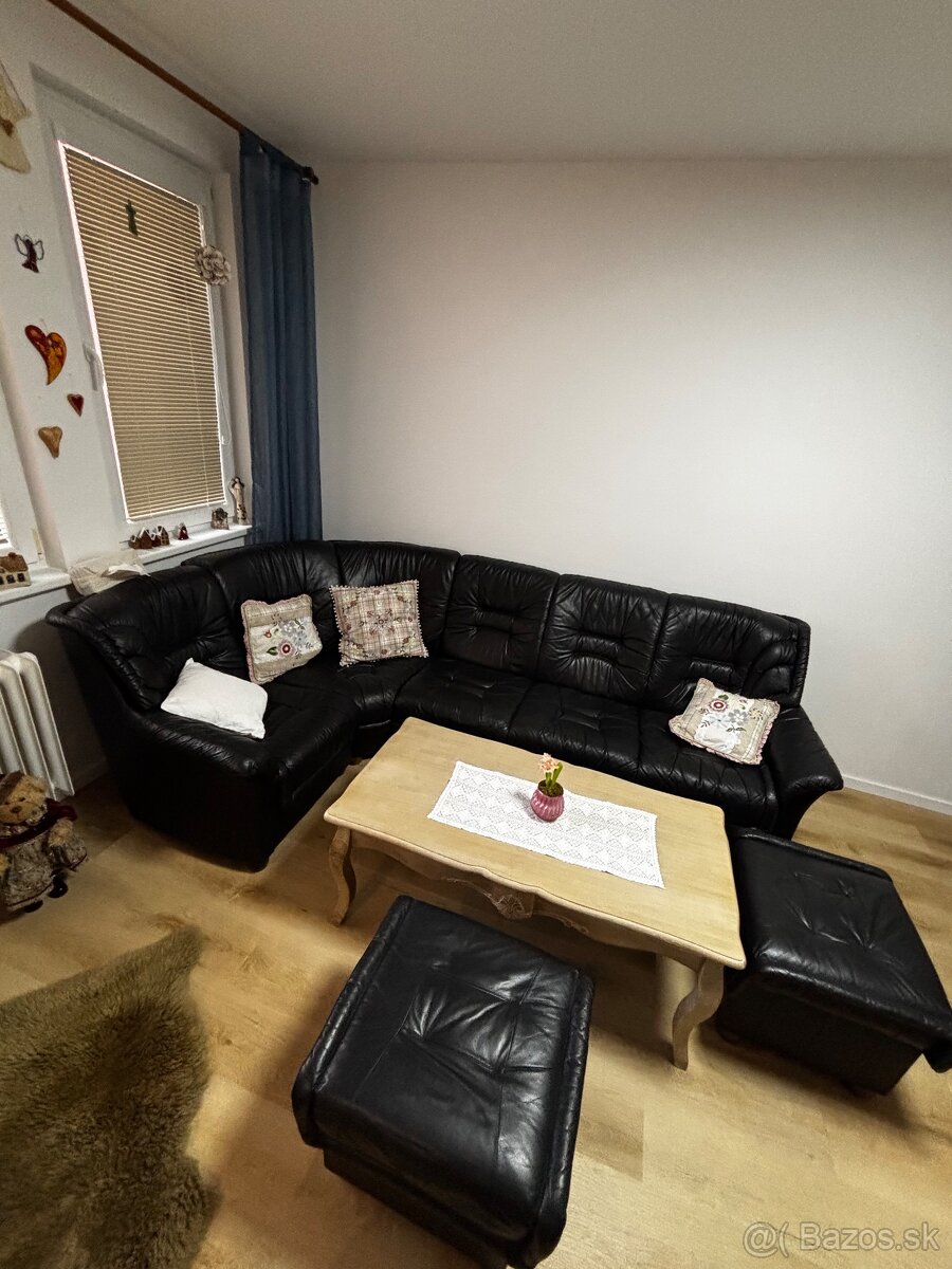 Kožená rohova sedacka - 2