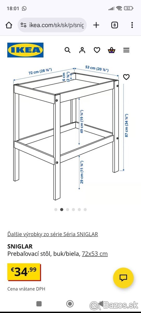 Prebaľovací pult Ikea - 2