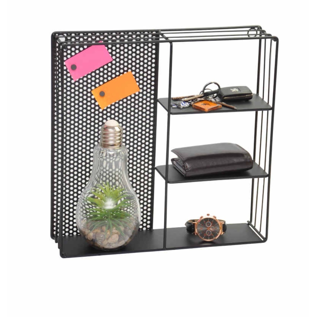 Kovová polička na stenu 37x37 - 2