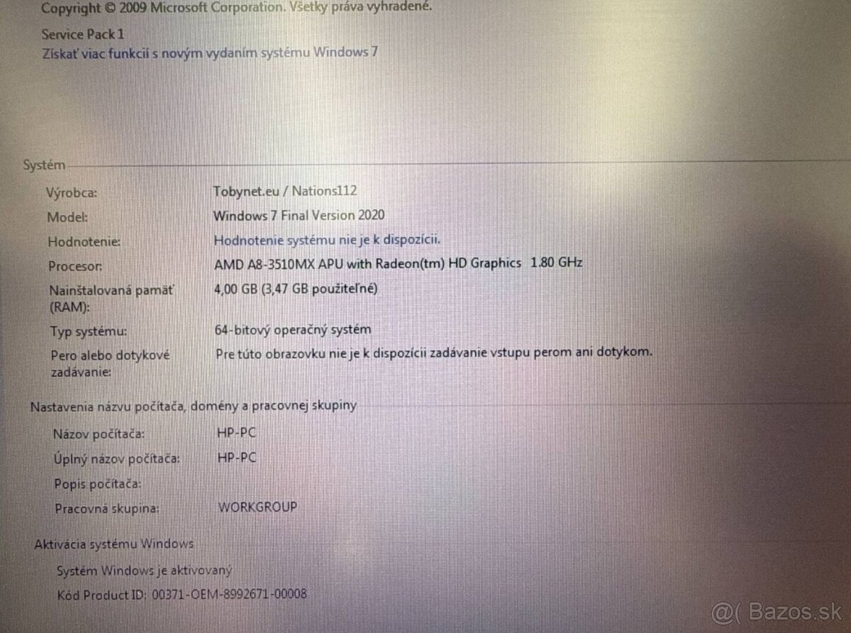 Notebook HP ProBook 6465b / AMD A8 / 4GB RAM / 250GB HDD - 2