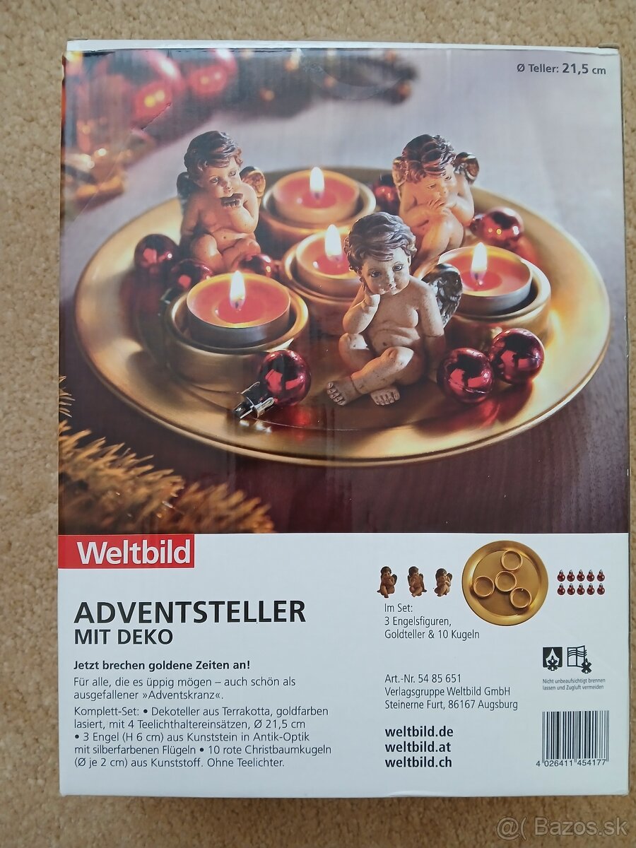 Adventný tanier s dekoráciou - 2