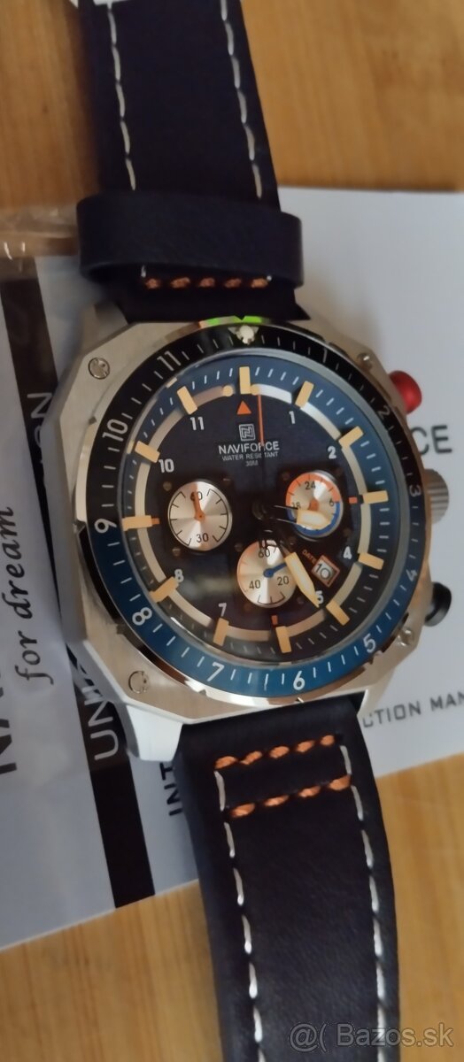 masivní pilotské hodinky NAVIFORCE US ARMY chronograf - 2