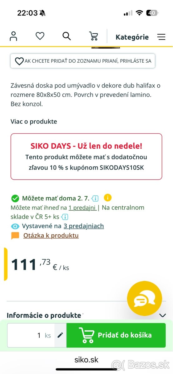 Doska pod umývadlo - 2