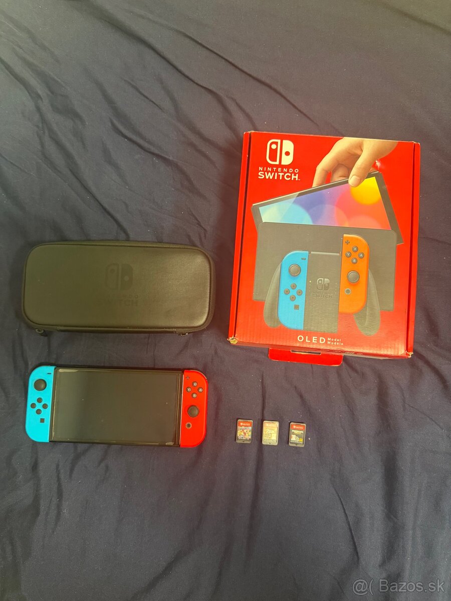 Nintendo switch Oled + 3 hry - 2
