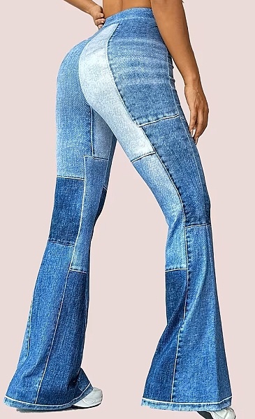 široke dámske nohavice S - 2