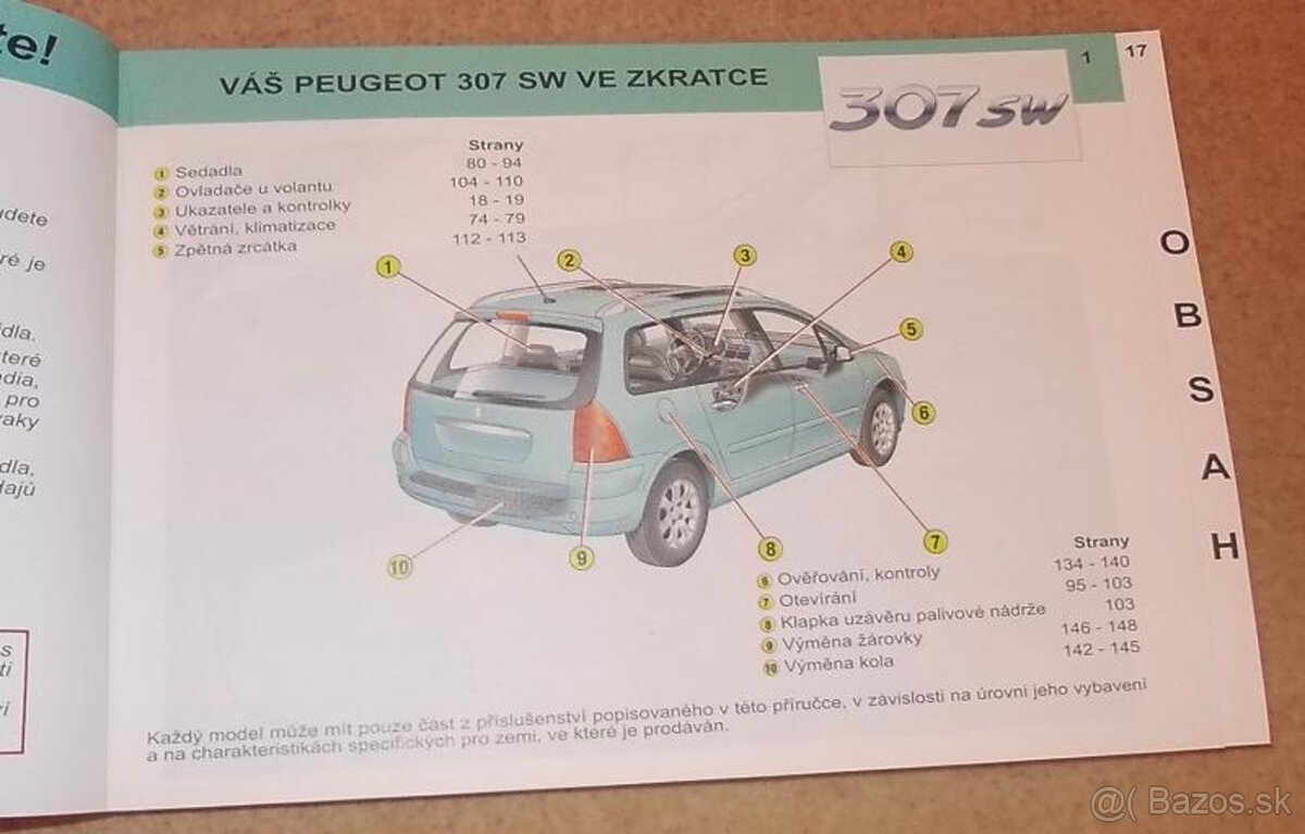 Peugeot 307 SW - návod k obsluze – příručka uživatele - 2