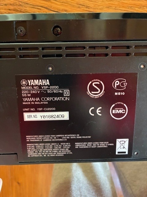 Yamaha soundbar YSP2200 - 2
