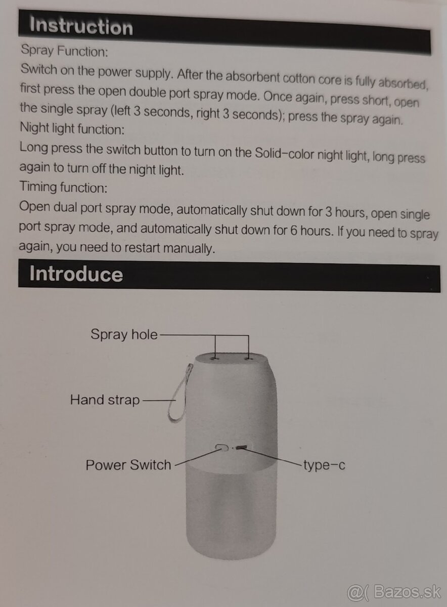 Prenosný nabíjateľný USB-C zvlhčovač - 2