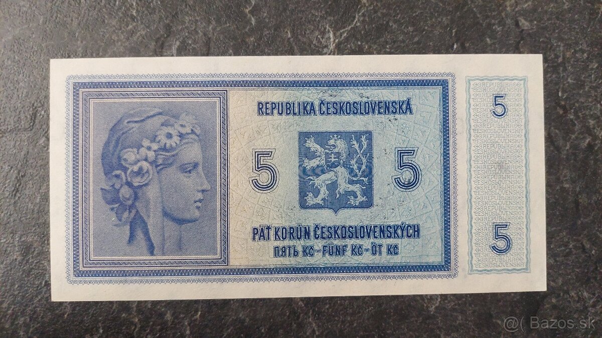 5 K 1938/40, stav N (UNC) - 2