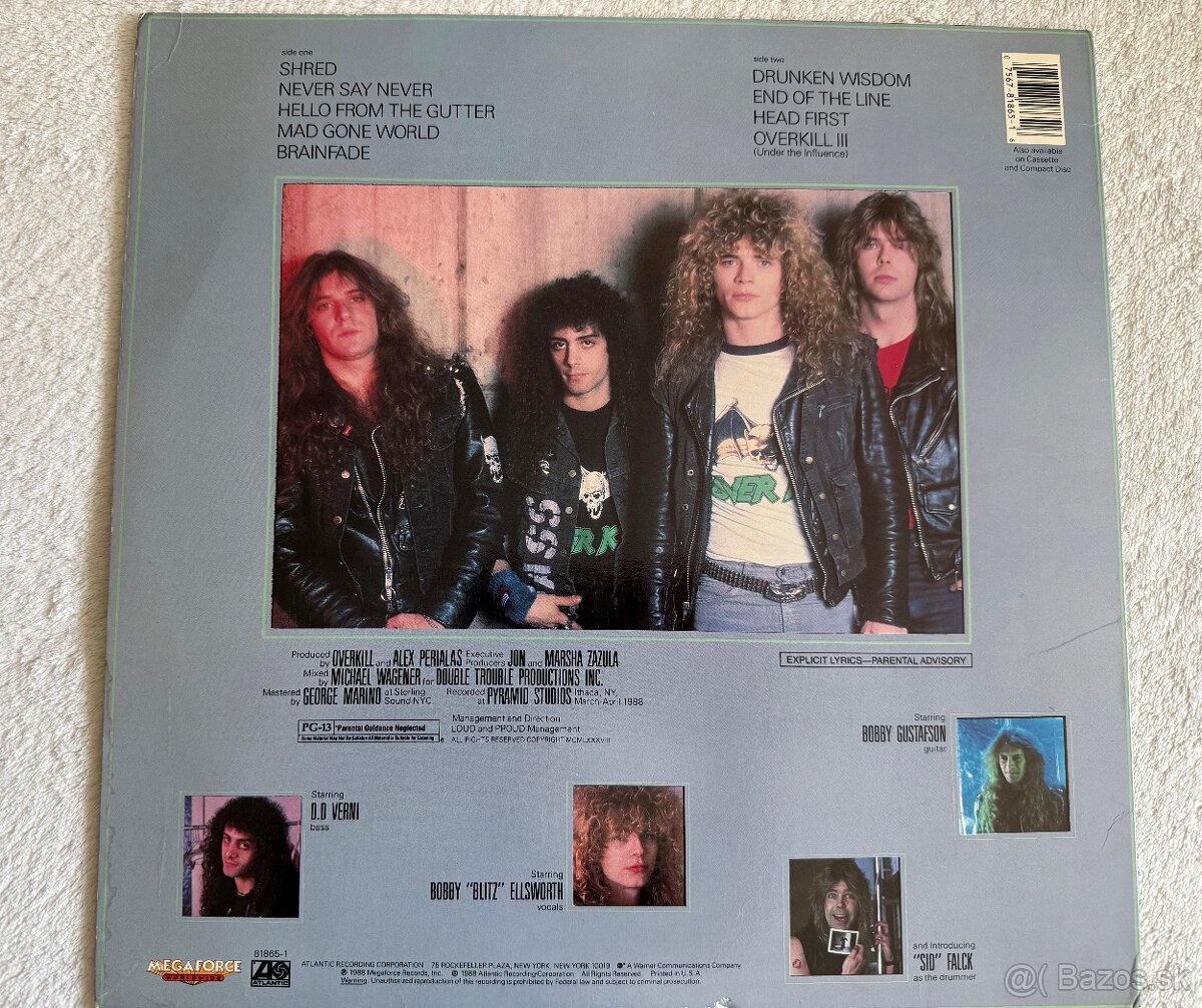 Over Kill – Under the influence (Megaforce Worldwide, 1988) - 2
