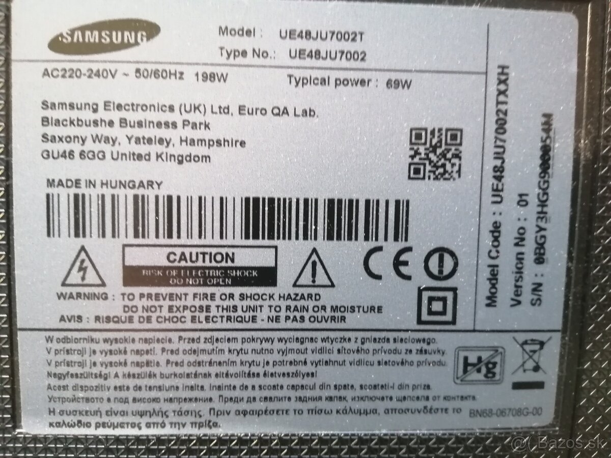 SAMSUNG UE48JU7002T - 2