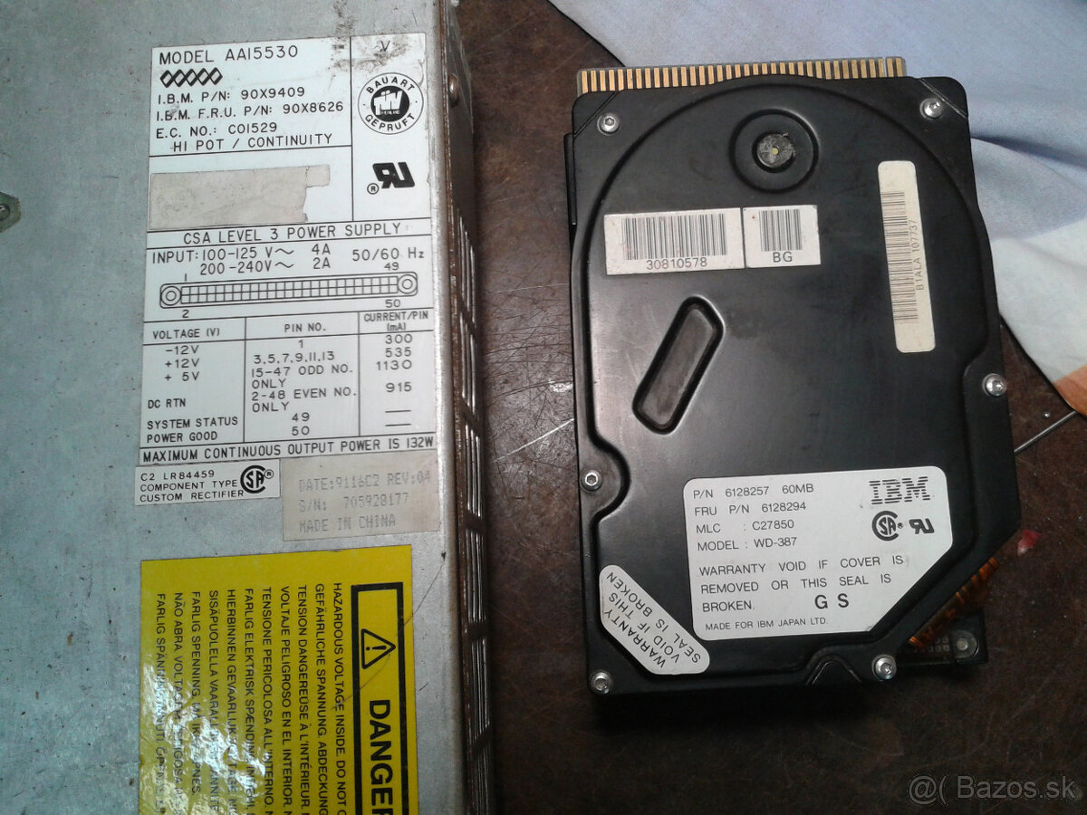 Zdroj + HDD z IBM 386 - 2