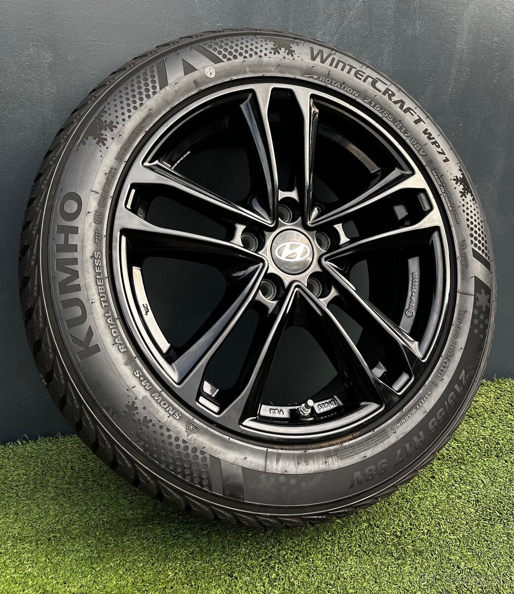 Alu kola Hyundai, Kia 215/55/17 zimní 100% stav - 2