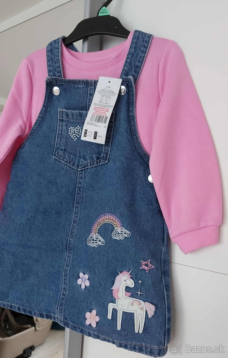 Nové riflové šaty 104 - 2